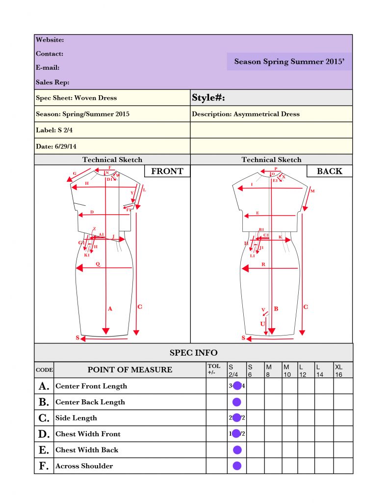 technical drawing of dress,dress tech pack,measurements of dress,